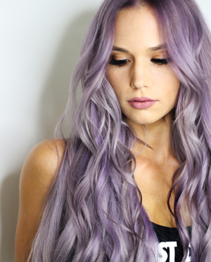 Woman with Purple Hair Woman with Purple Hair